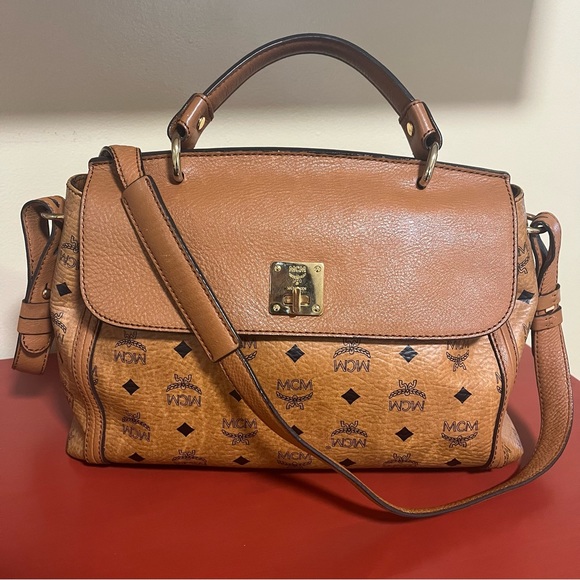 MCM Visetos Satchel Bag
